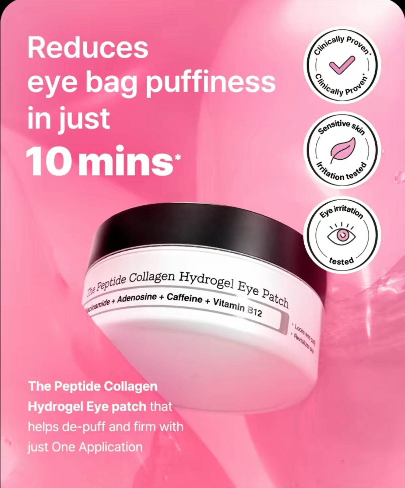 Moisturizing Eye Mask Patches Nourishing Fine Lines Smoothing Thin Lightweight Gentle Daily Under-Eye Care Treatment